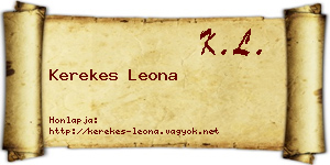 Kerekes Leona névjegykártya